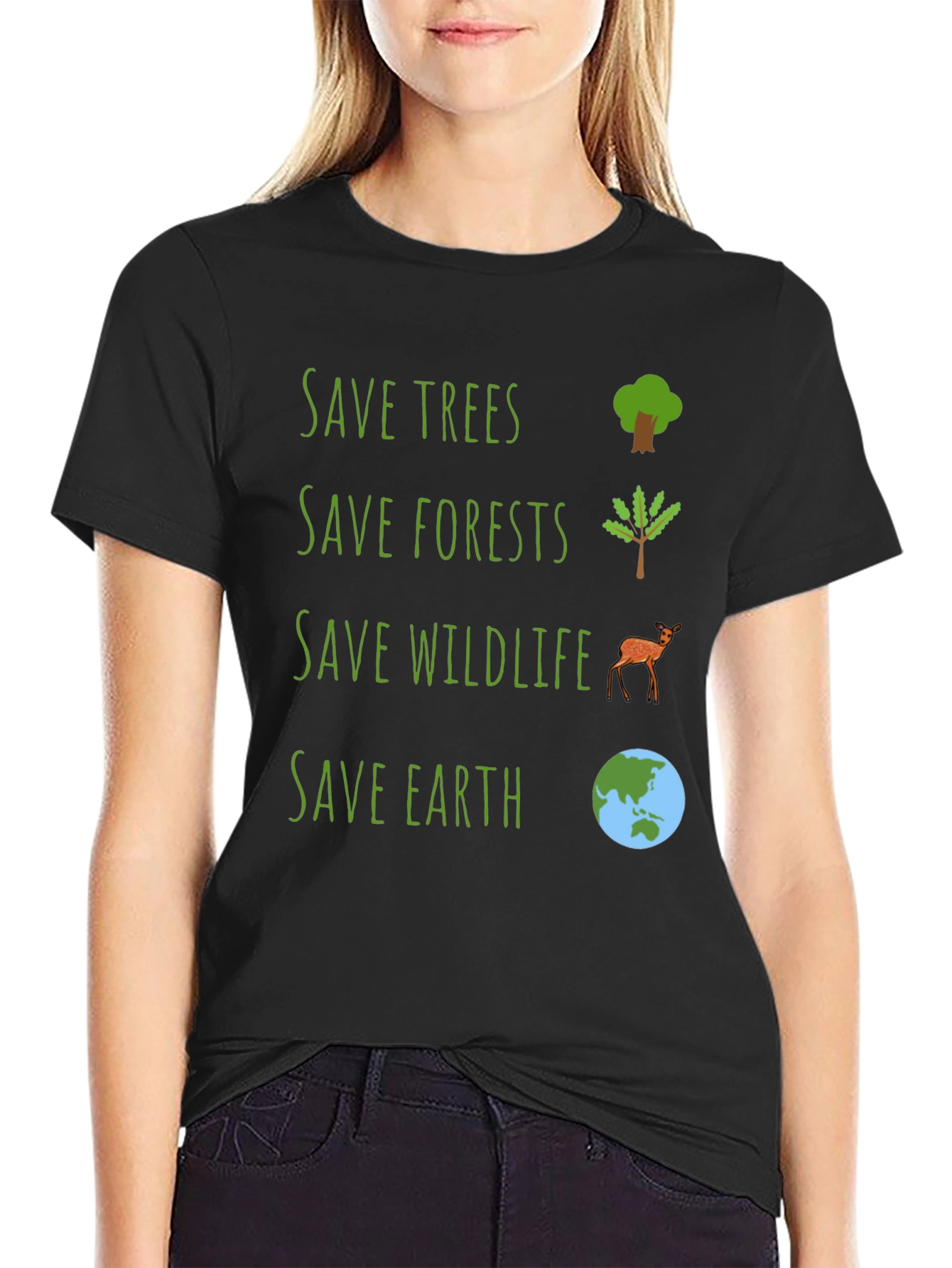 Eco-Friendly Save Earth Graphic Tee