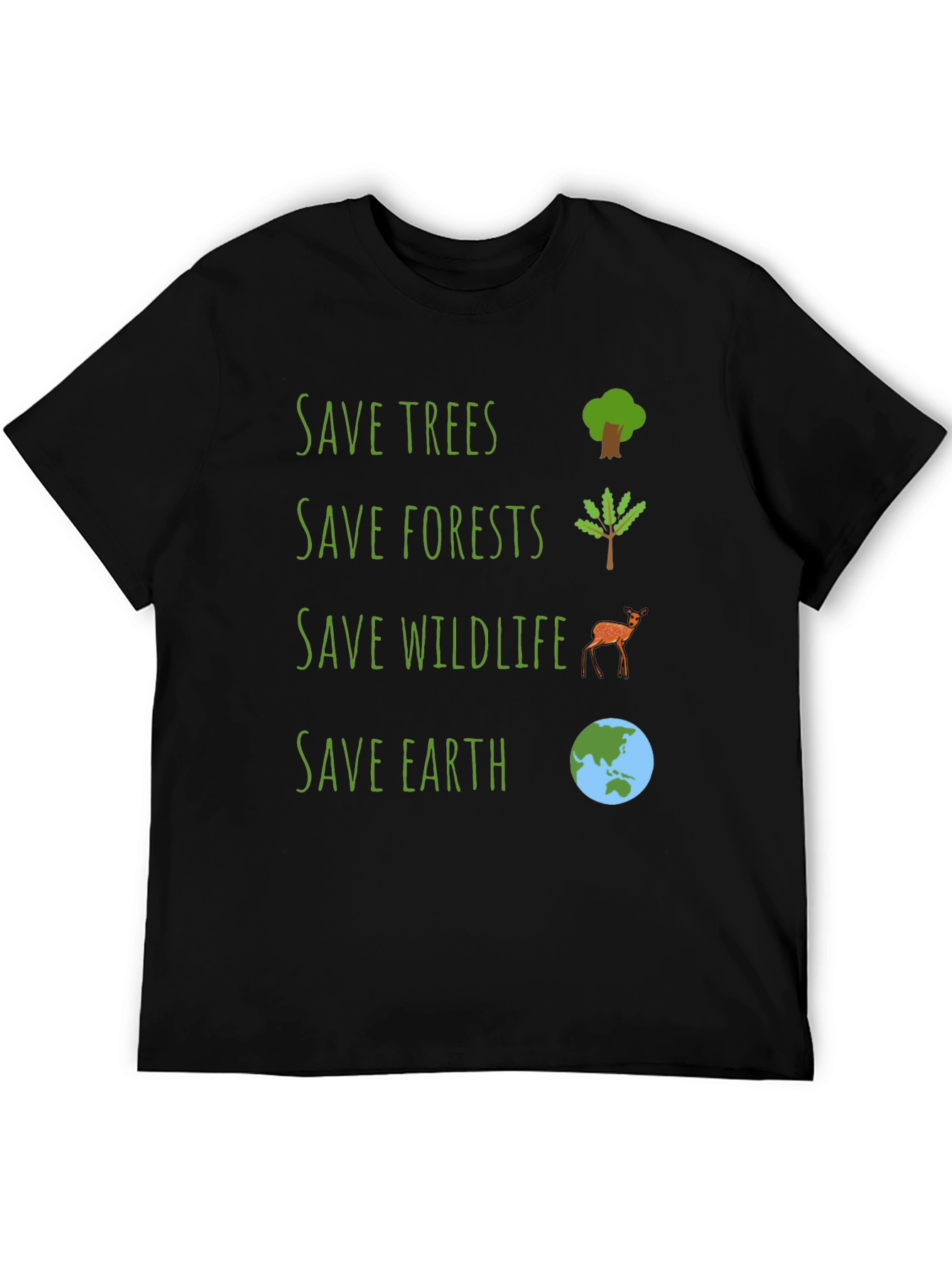 Eco-Friendly Save Earth Graphic Tee