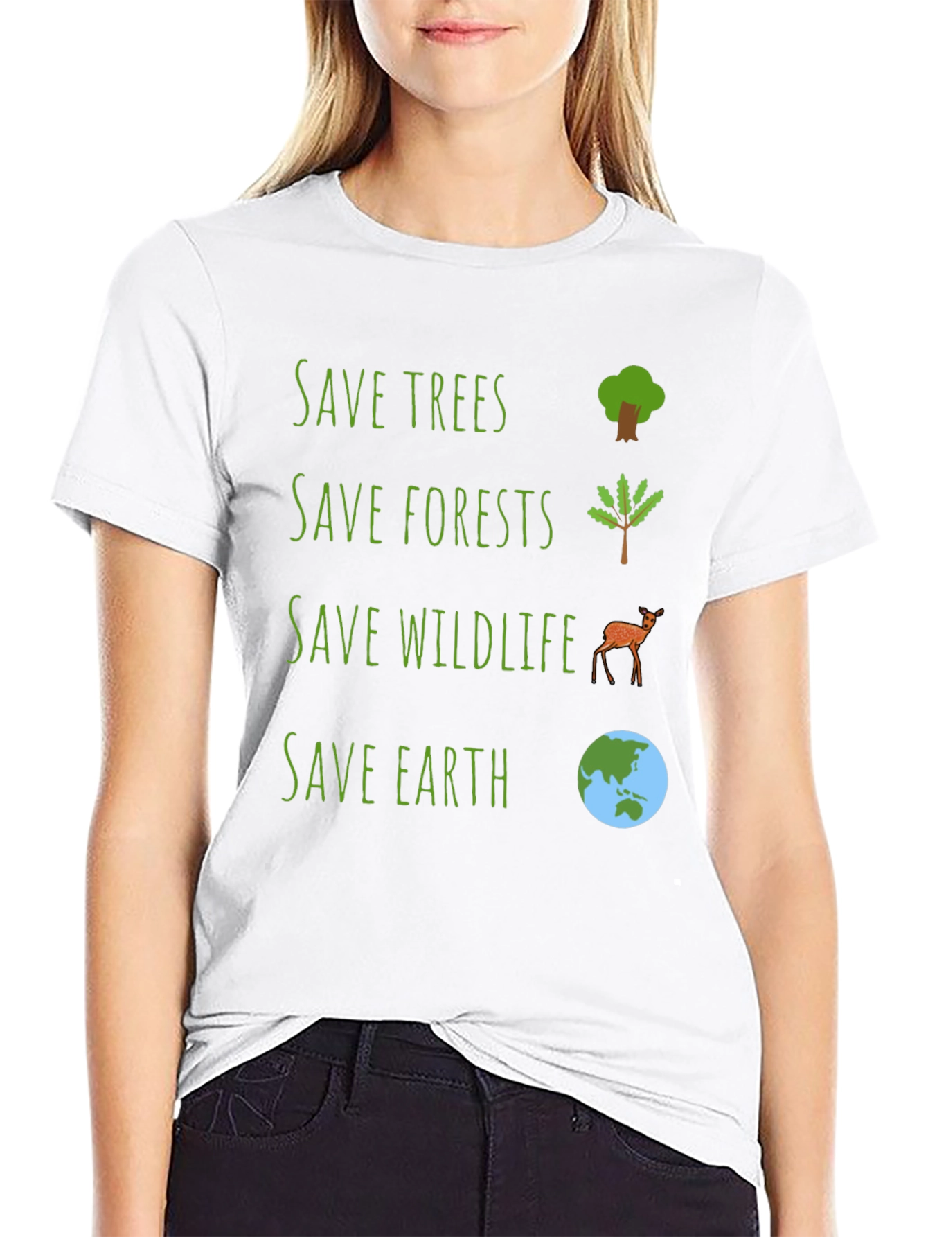 Eco-Friendly Save Earth Graphic Tee