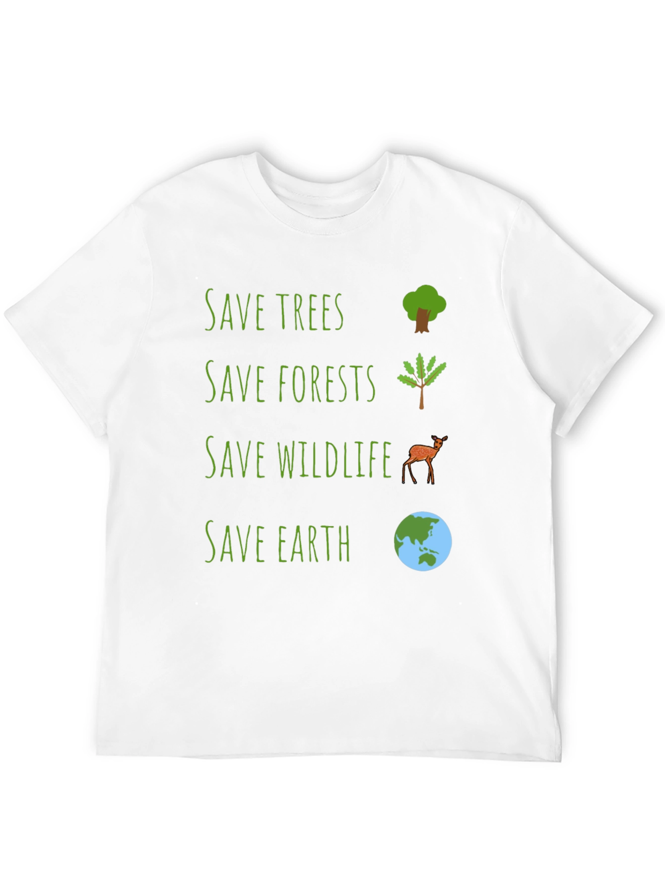 Eco-Friendly Save Earth Graphic Tee