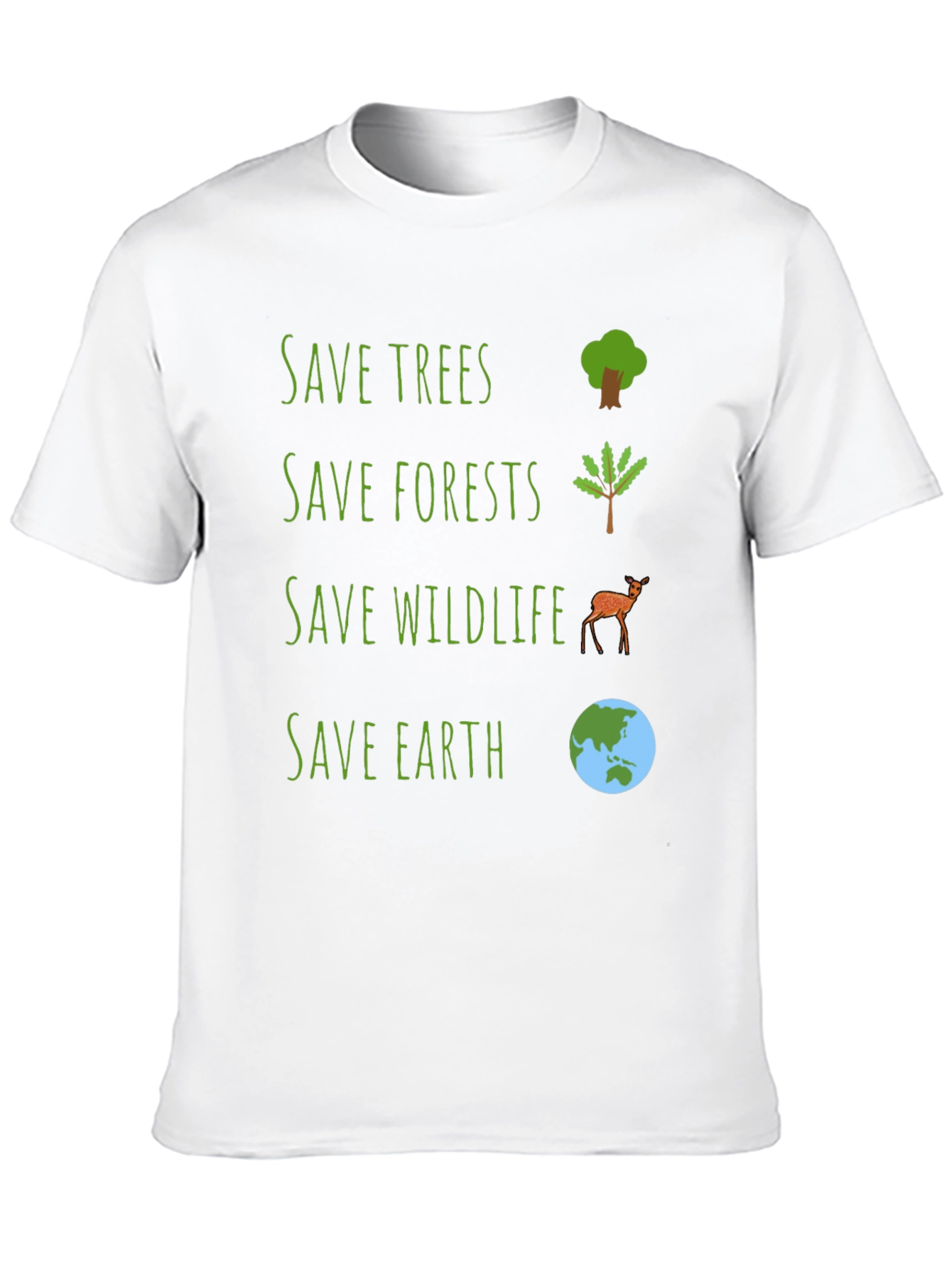 Eco-Friendly Save Earth Graphic Tee
