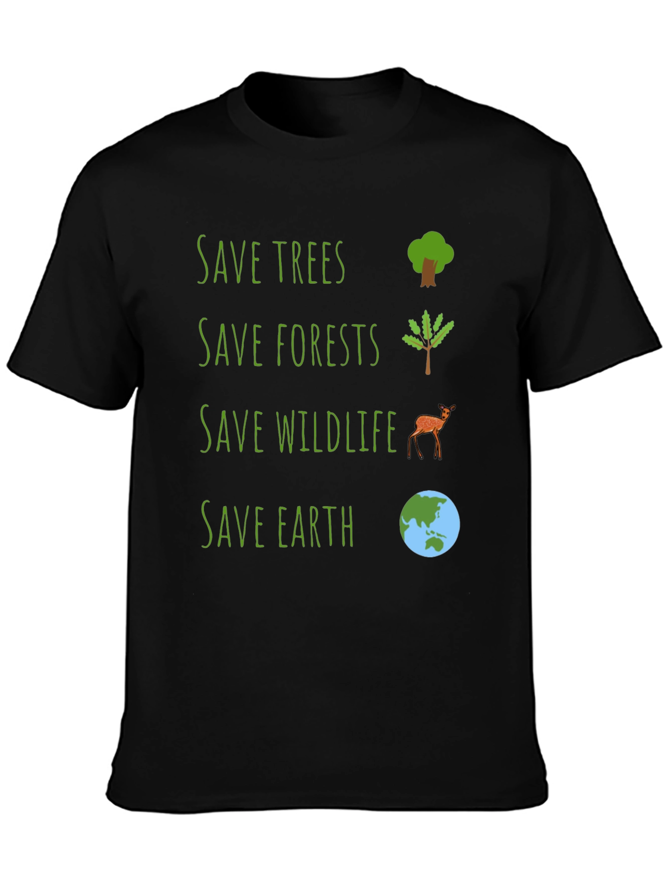 Eco-Friendly Save Earth Graphic Tee