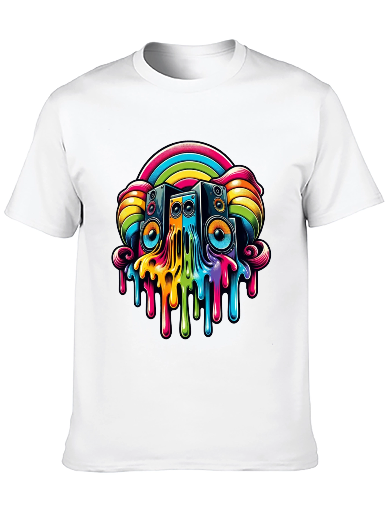 Rainbow Speaker Drip Graphic Tee