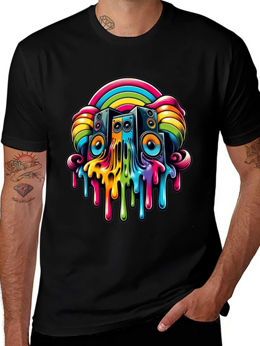 Rainbow Speaker Drip Graphic Tee
