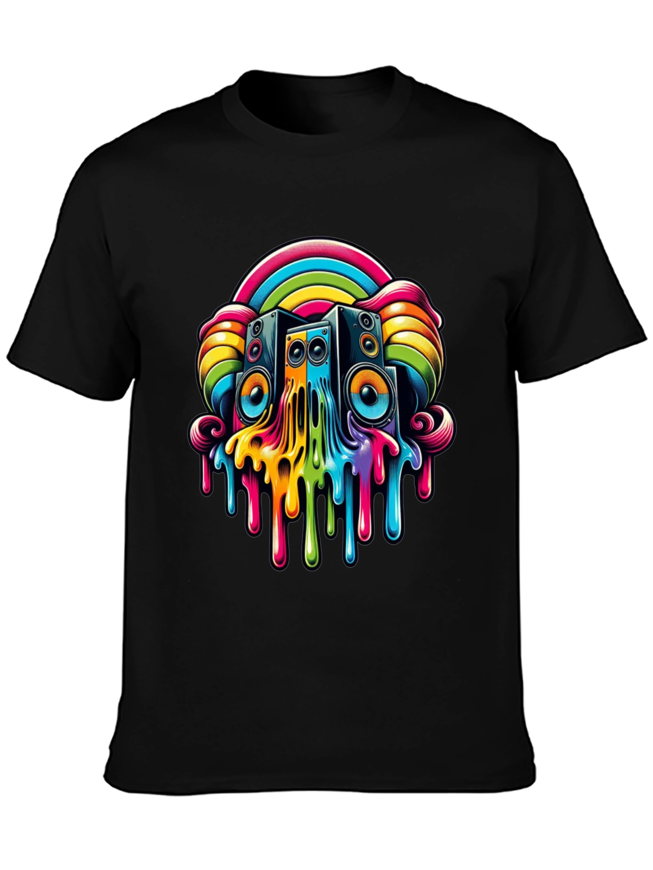 Rainbow Speaker Drip Graphic Tee