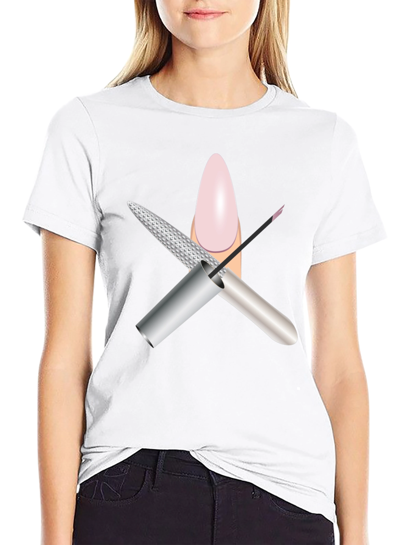 Mans Black Nail Salon Graphic Tee