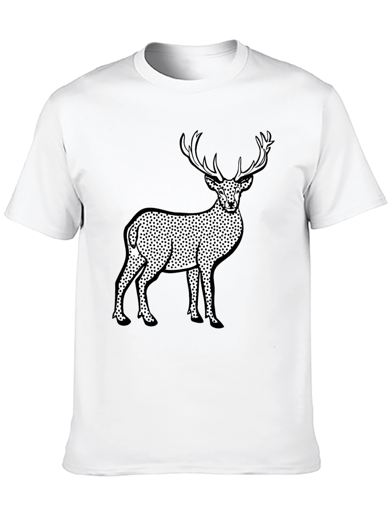 Deer Print Black T-Shirt
