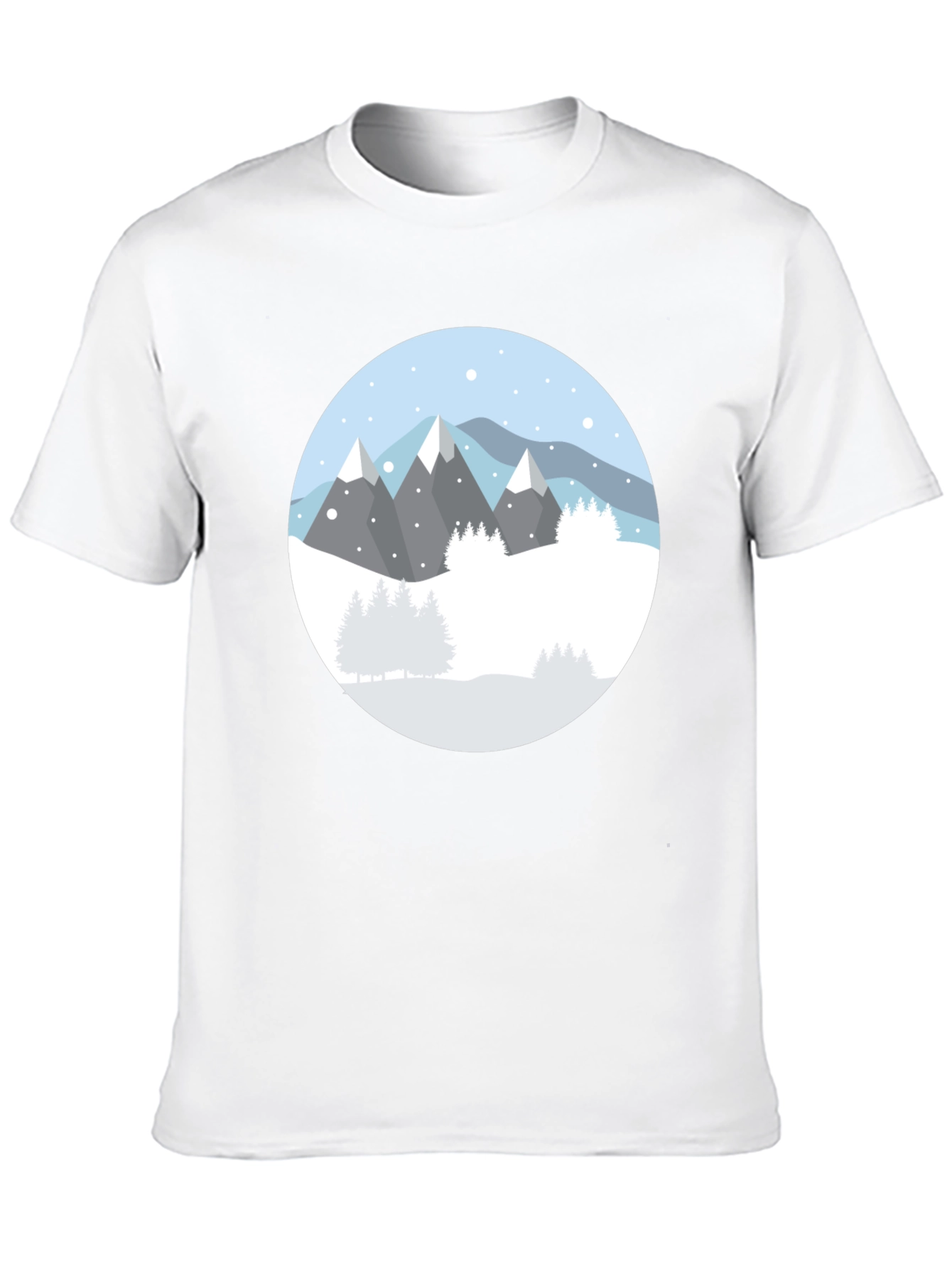 Mountain Scene Black T-Shirt