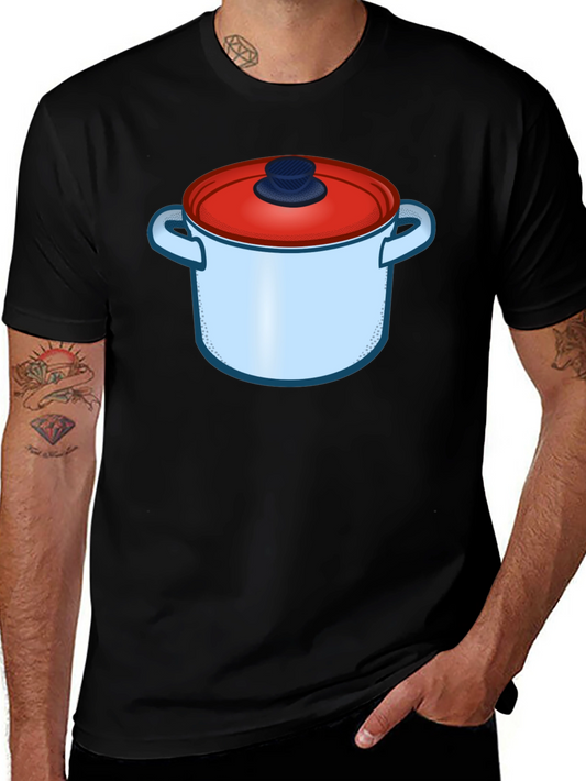 Cartoon Pot Graphic T-Shirt