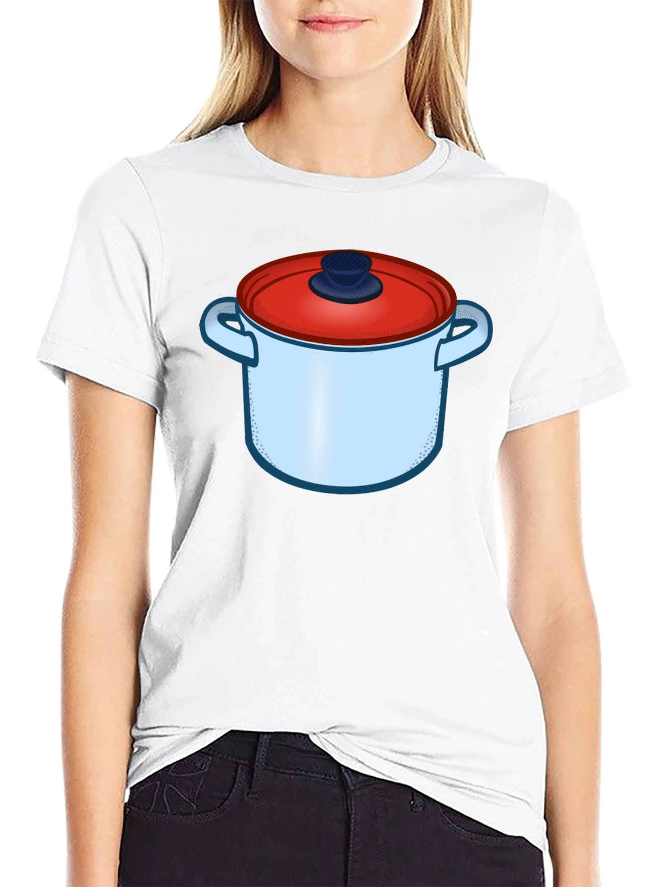 Cartoon Pot Graphic T-Shirt