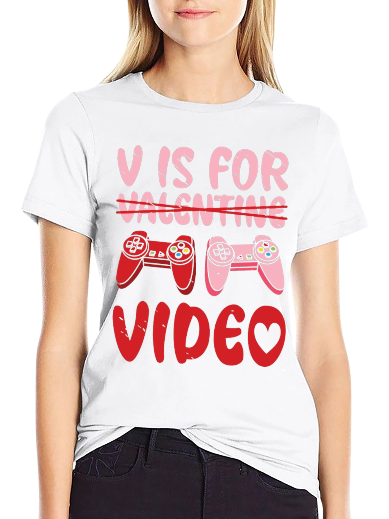 V is for Video Valentines Day T-Shirt