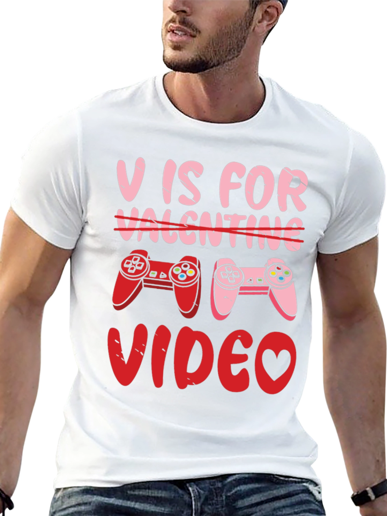 V is for Video Valentines Day T-Shirt