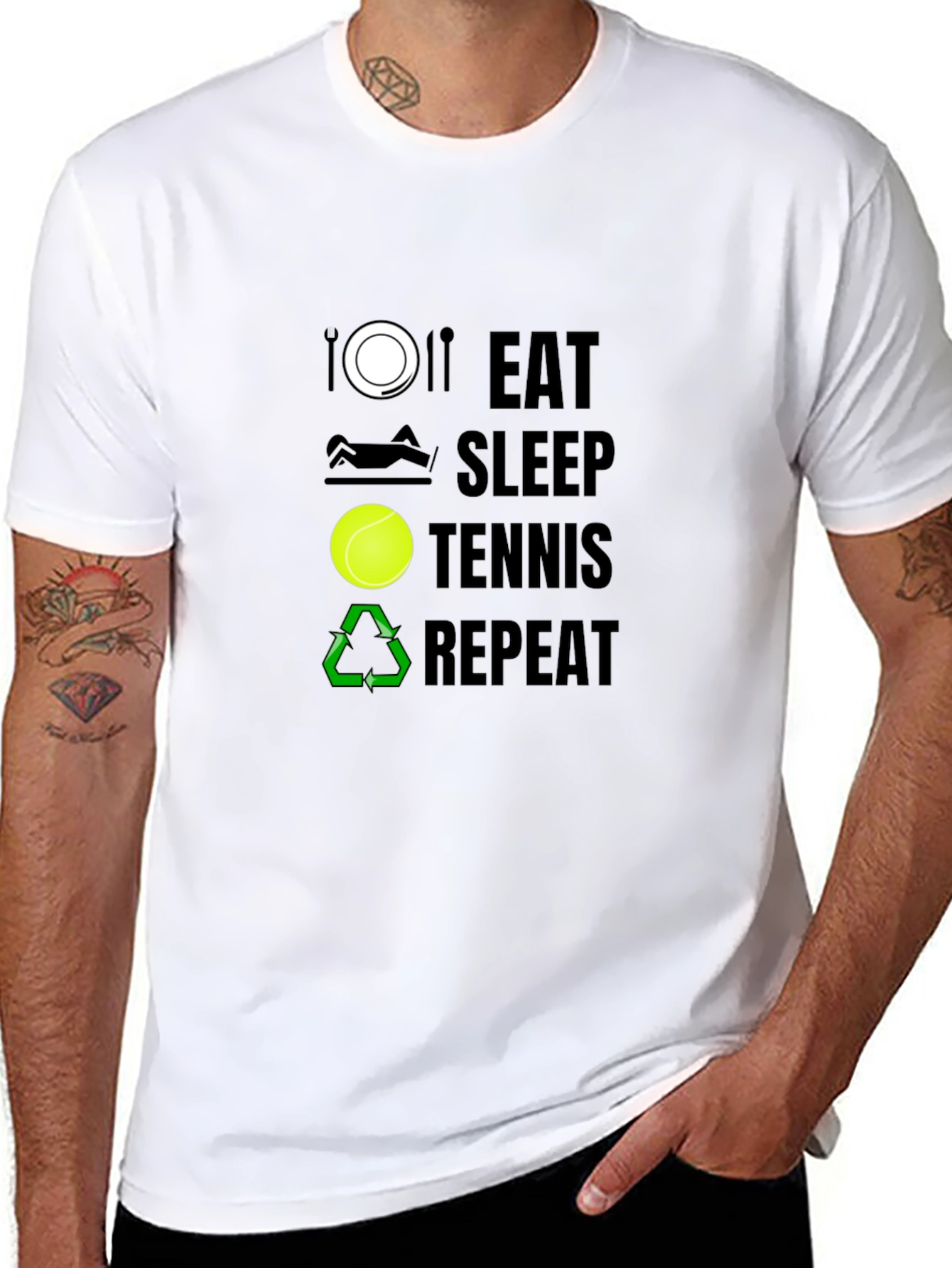Eat Sleep Tennis Repeat T-Shirt