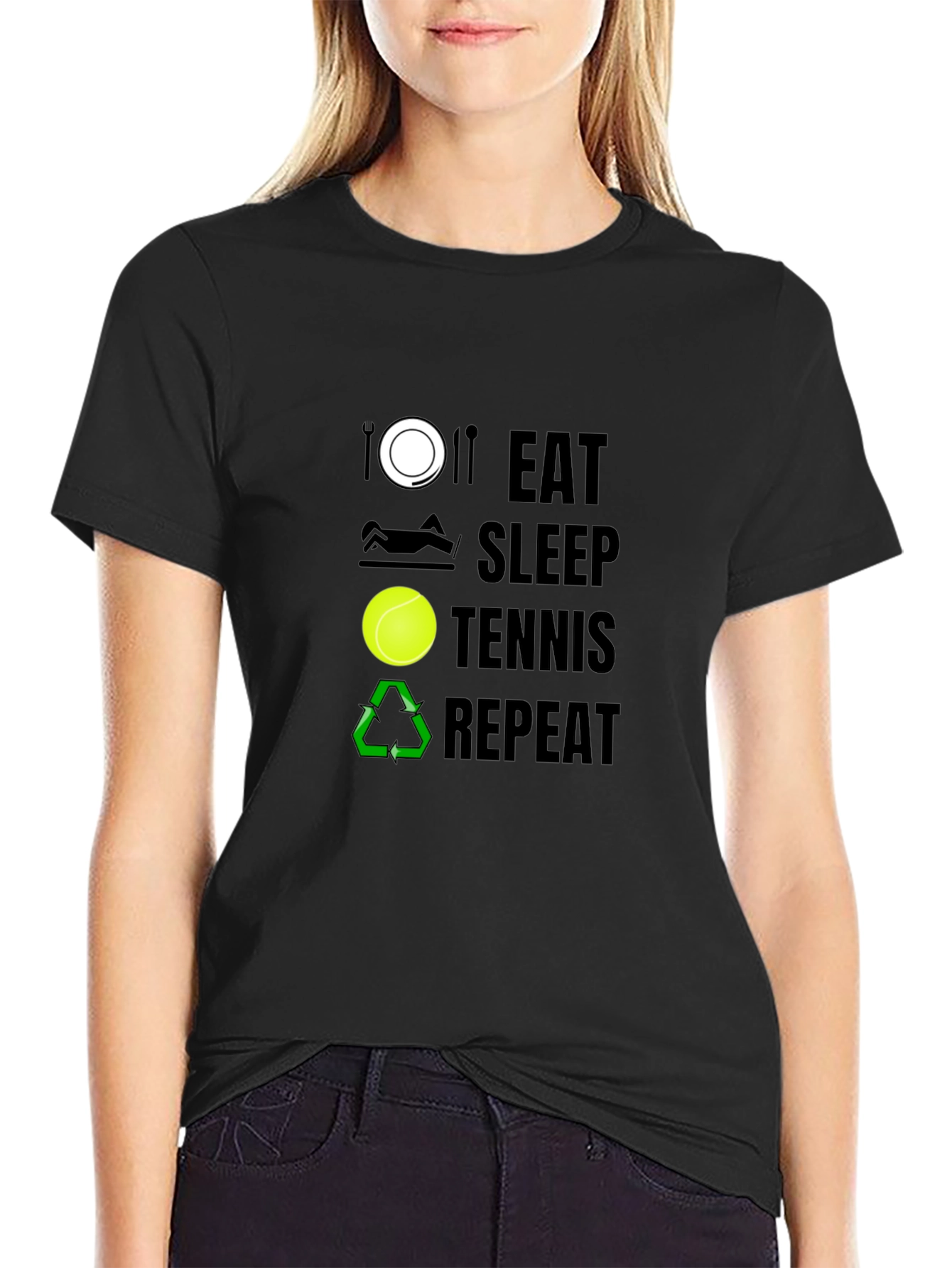 Eat Sleep Tennis Repeat T-Shirt