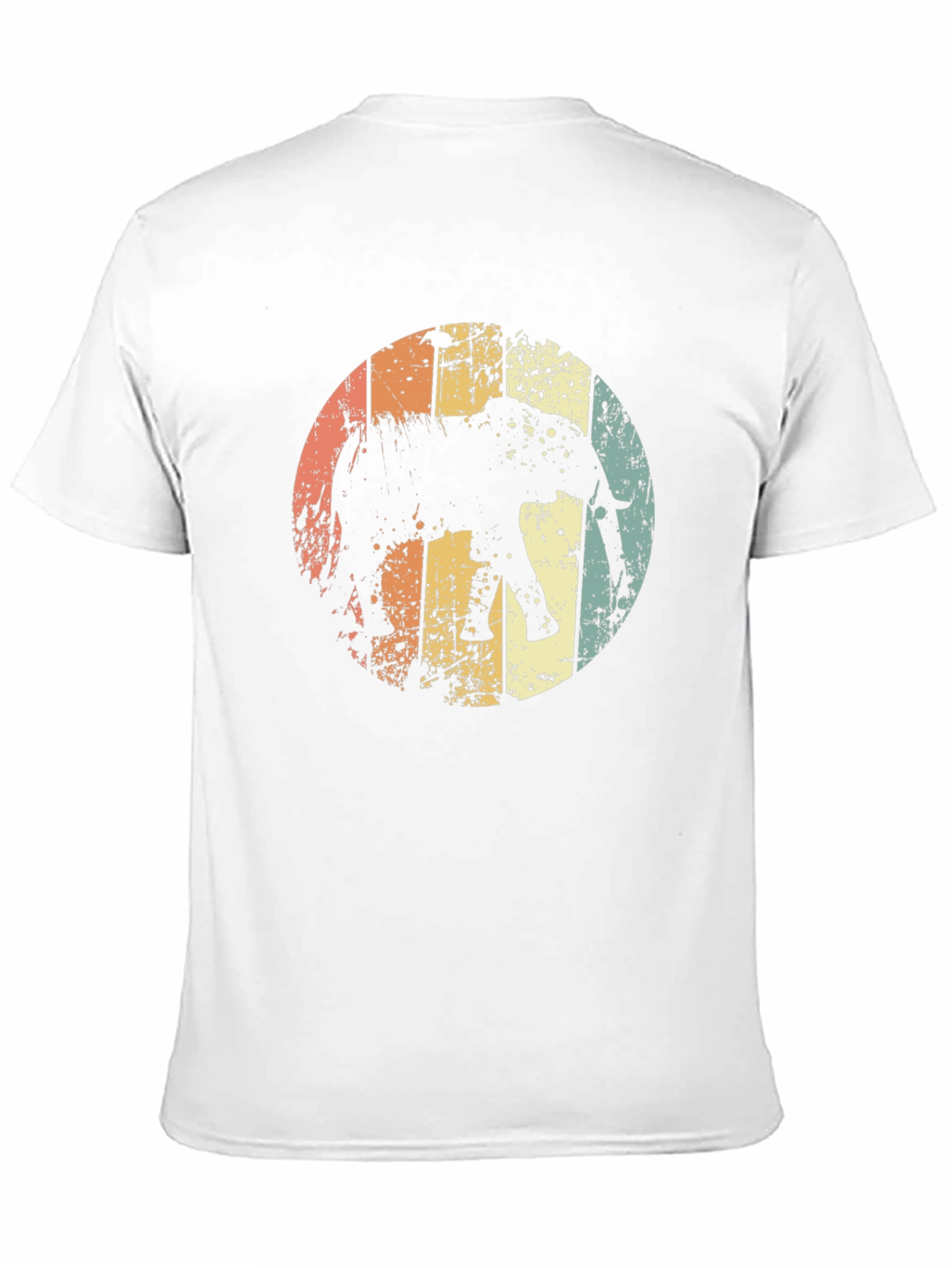 Retro Elephant Graphic T-Shirt - Unisex Black Tee