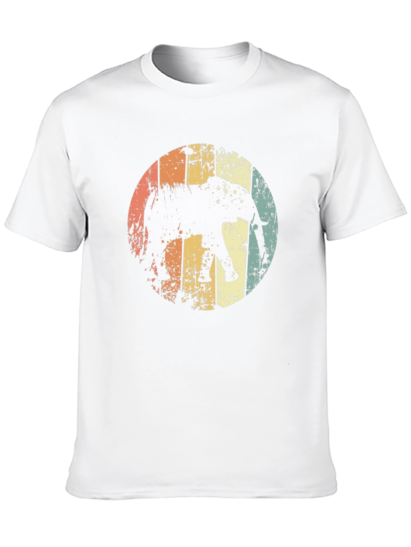 Retro Elephant Graphic T-Shirt - Unisex Black Tee