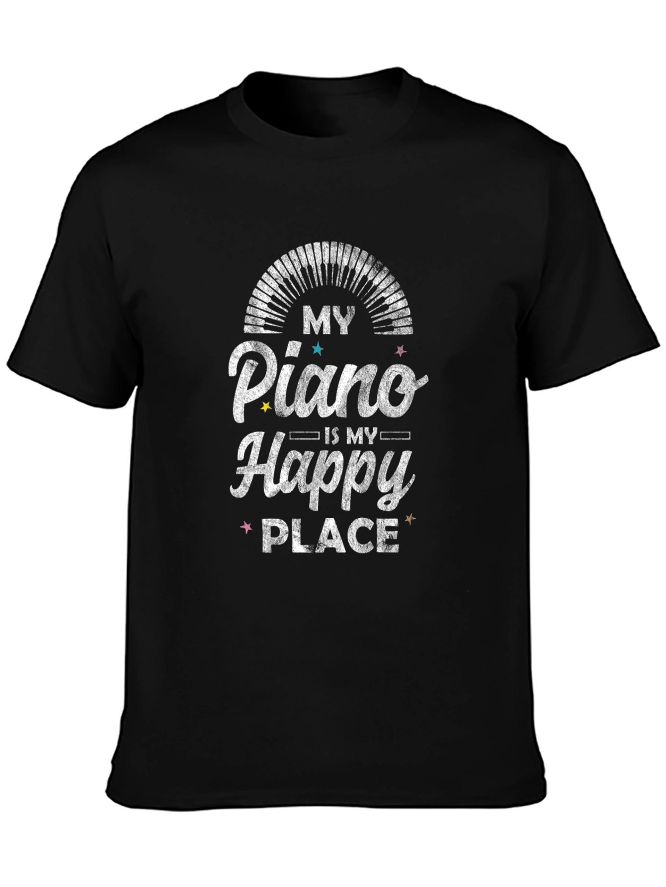 My Piano Is My Happy Place Graphic Tee