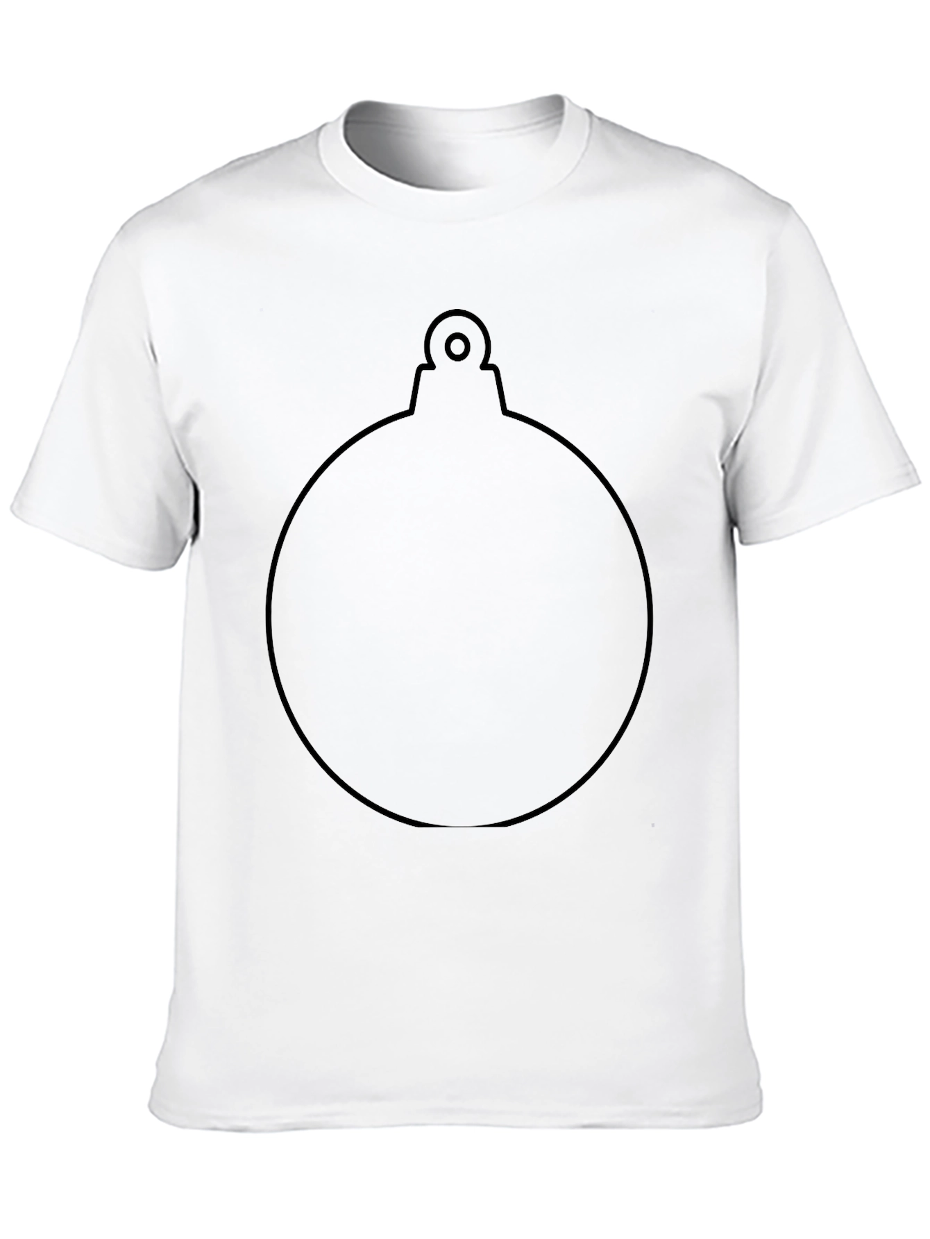 Black Christmas Ornament Graphic Tee - Holiday Style