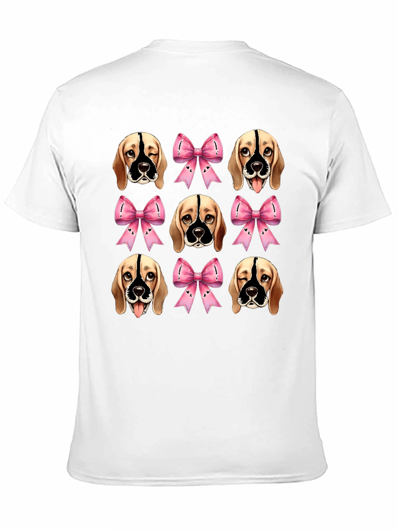 Dog Faces & Bows Black Graphic Tee