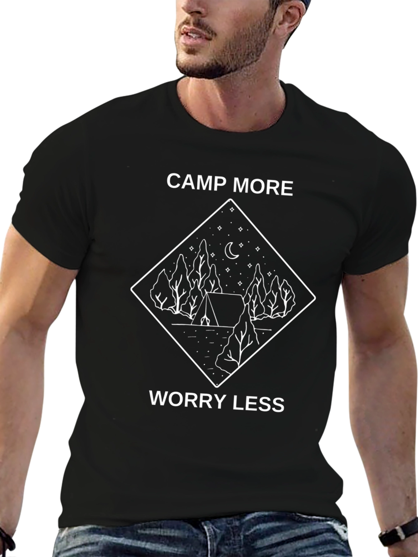 Camp More Worry Less Graphic Tee