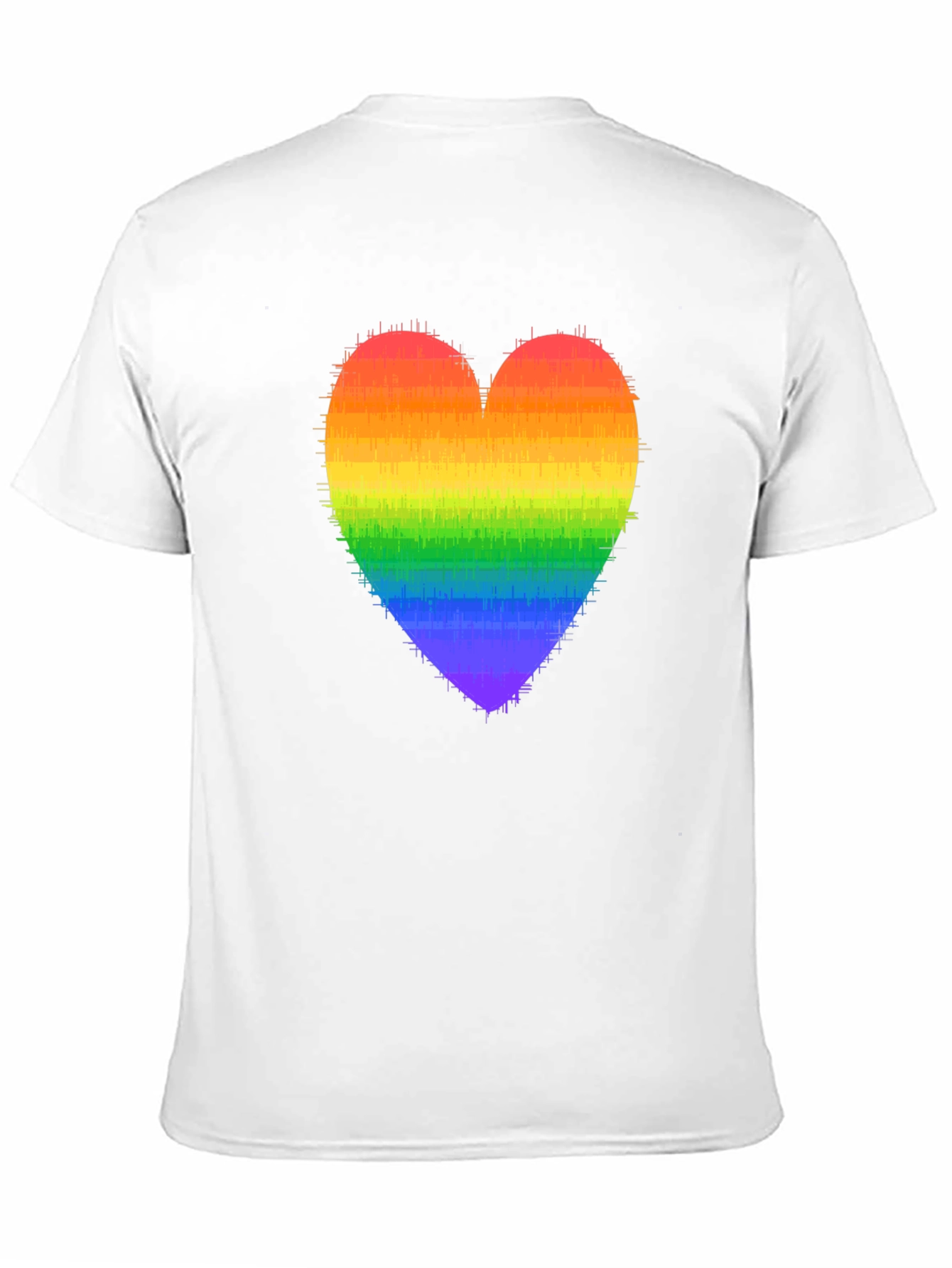 Rainbow Heart Graphic Black Tee