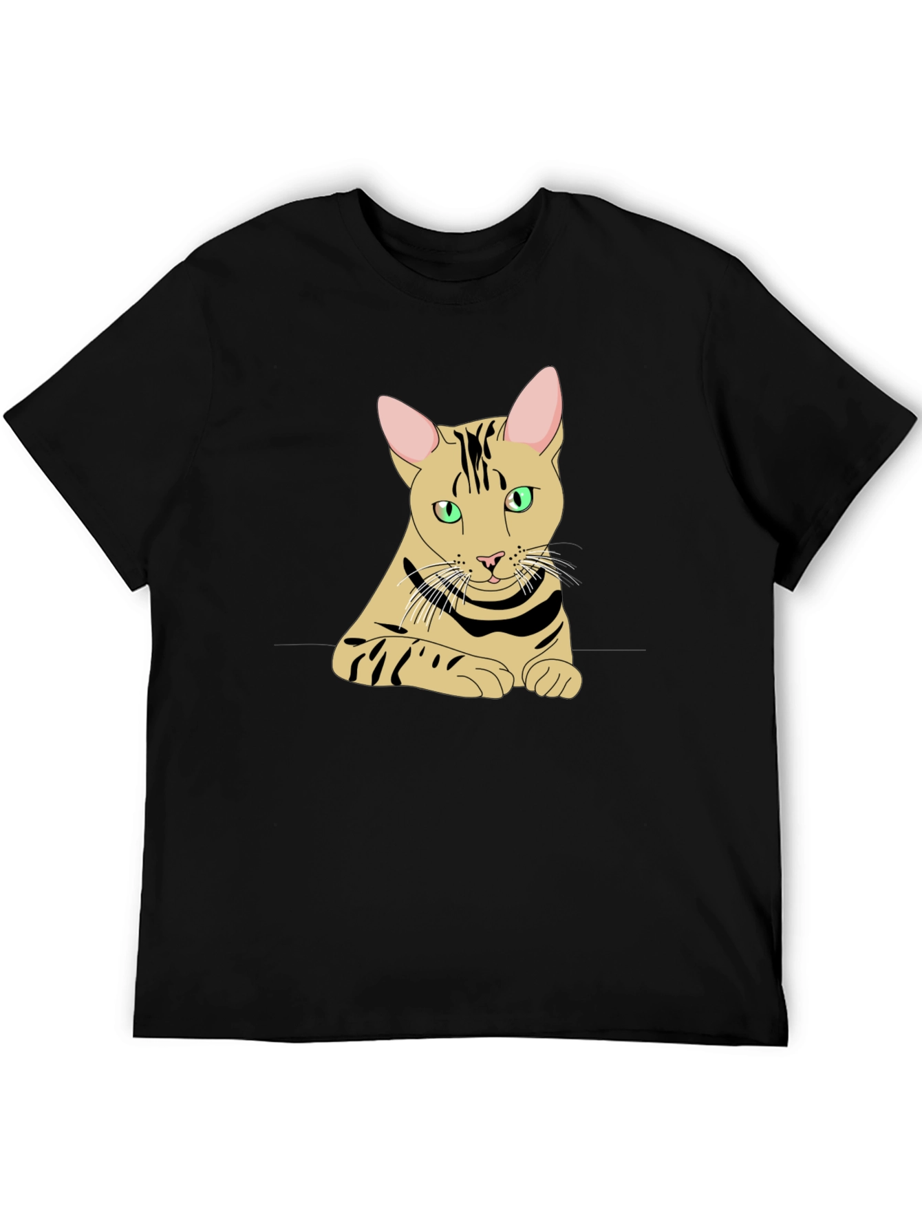 Cool Cat Graphic T-Shirt - Black Cotton Tee