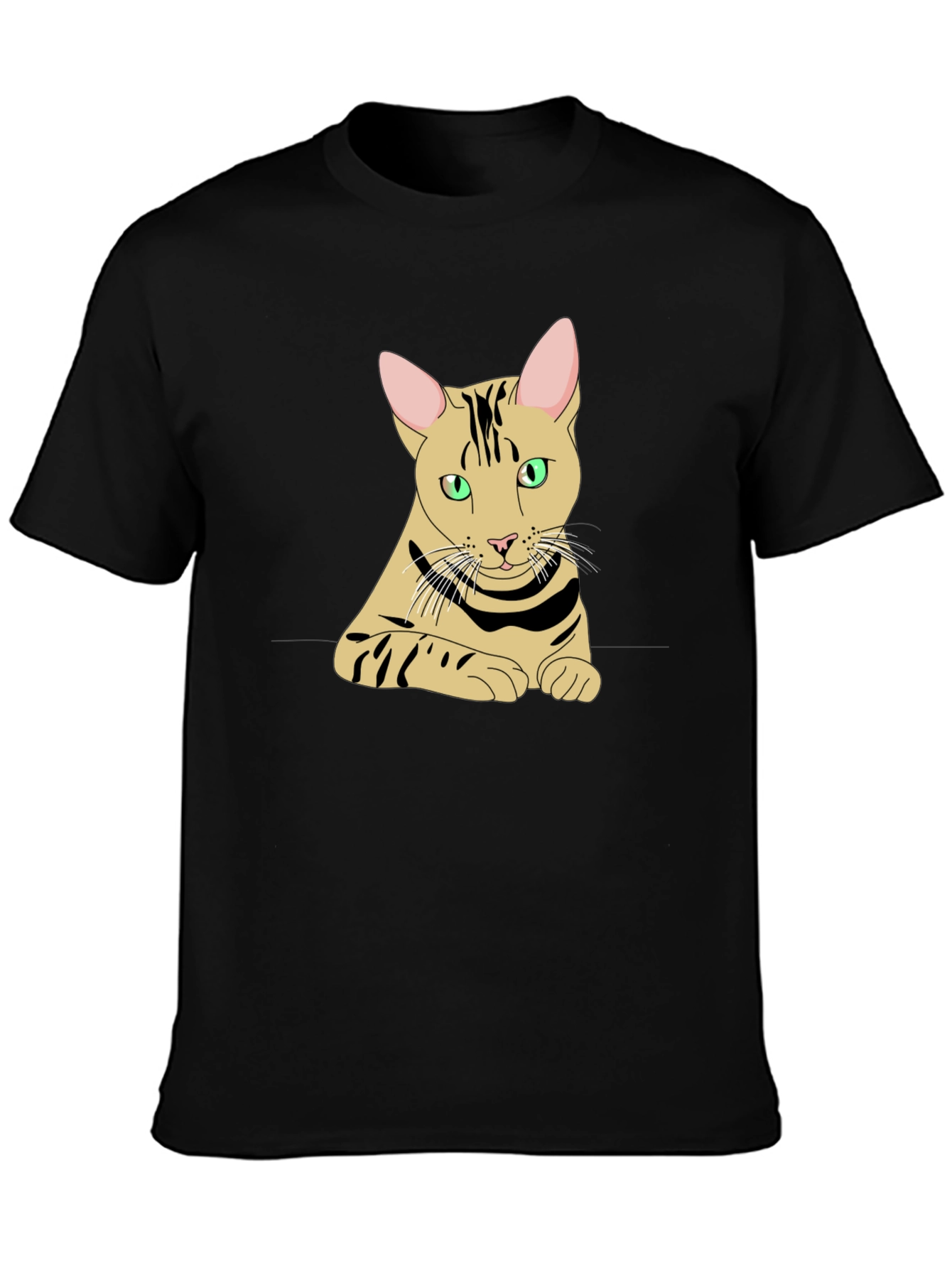 Cool Cat Graphic T-Shirt - Black Cotton Tee