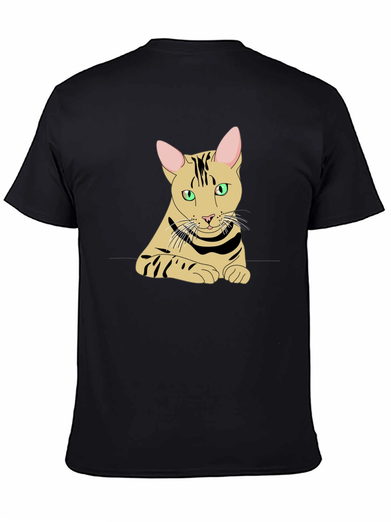 Cool Cat Graphic T-Shirt - Black Cotton Tee