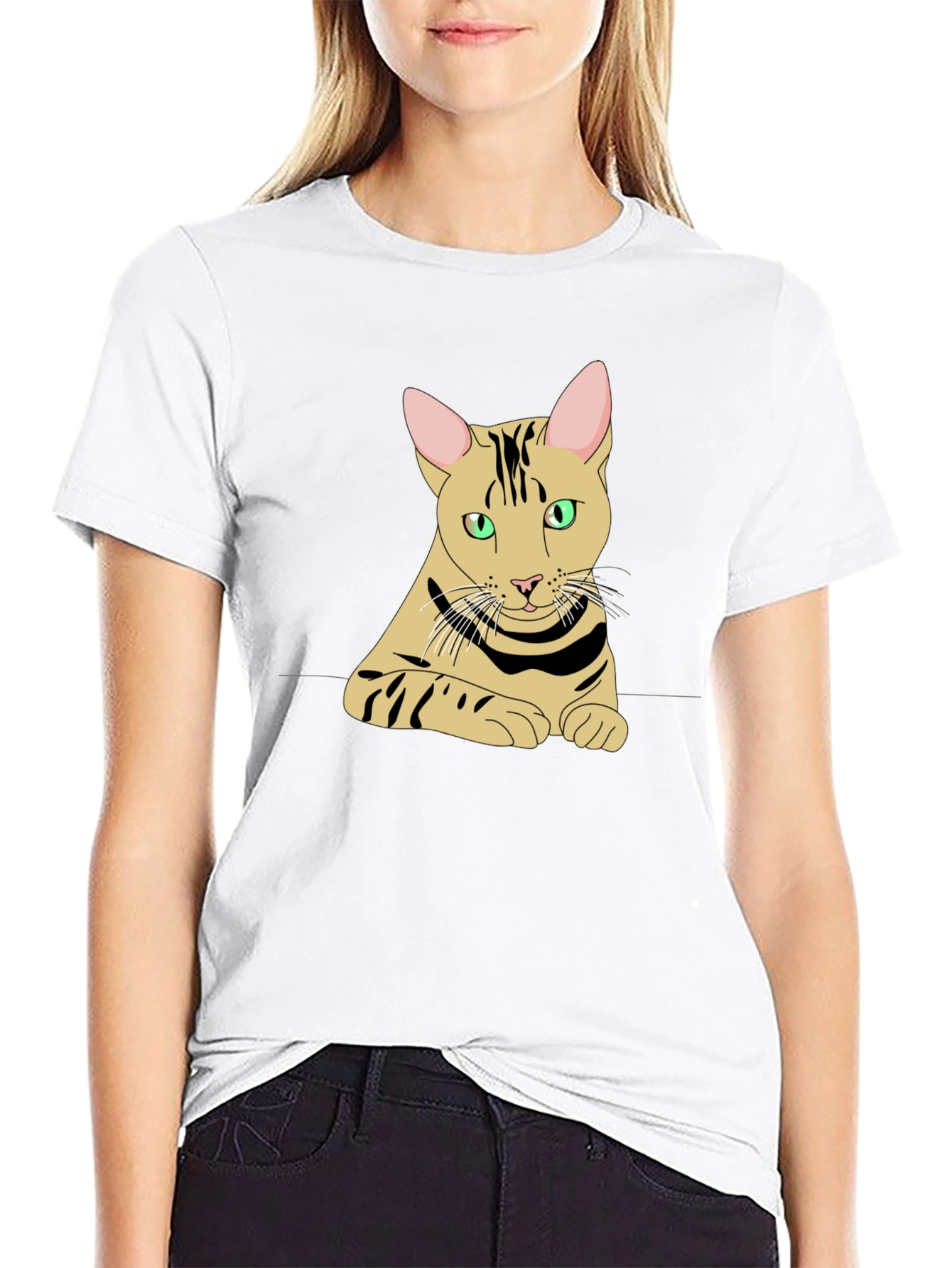 Cool Cat Graphic T-Shirt - Black Cotton Tee