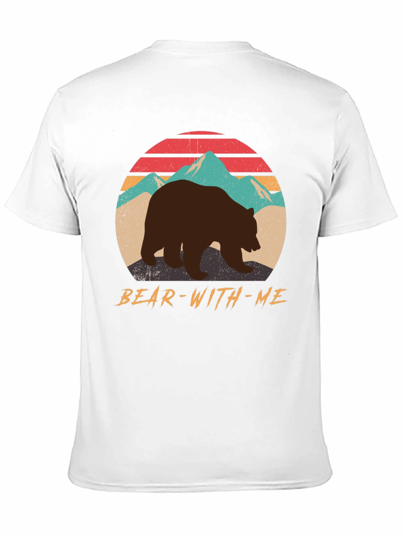 Bear With Me Graphic Tee - Retro Mountain Design