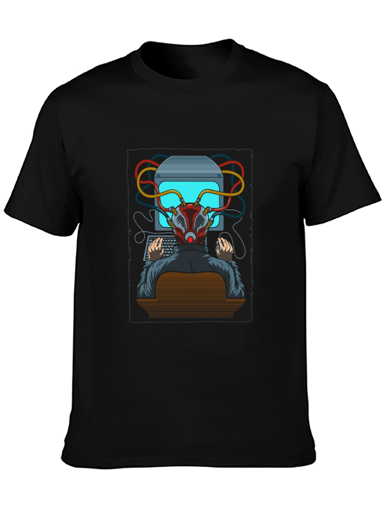 Hacker Graphic T-Shirt - Cyberpunk Style Tee