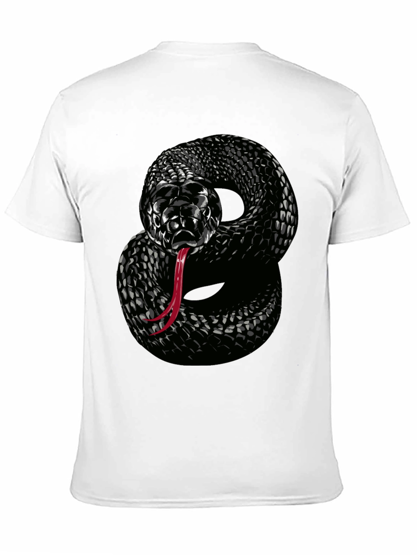 Black Snake Graphic T-Shirt - Mens Cool Design Tee