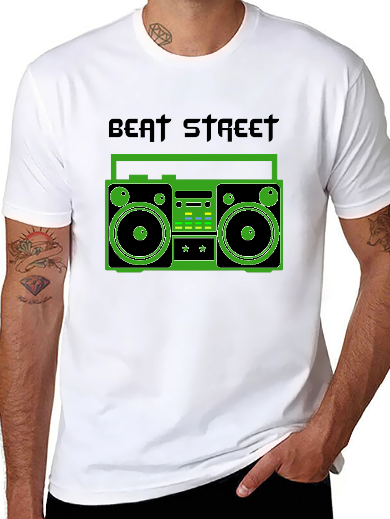 Beat Street Boombox Graphic Tee - Retro Style