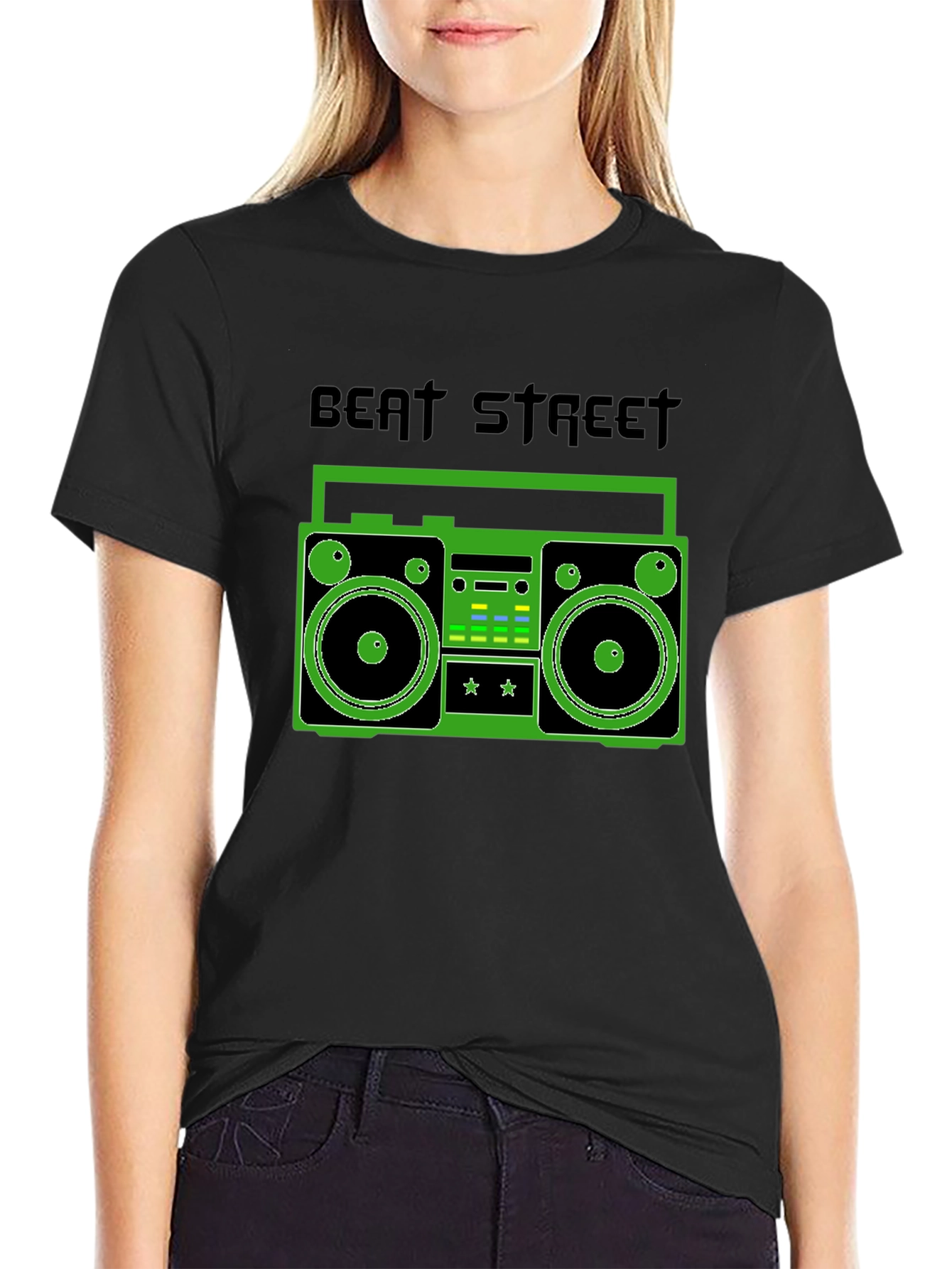 Beat Street Boombox Graphic Tee - Retro Style