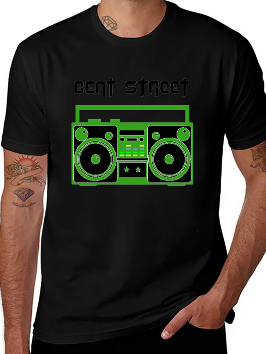 Beat Street Boombox Graphic Tee - Retro Style