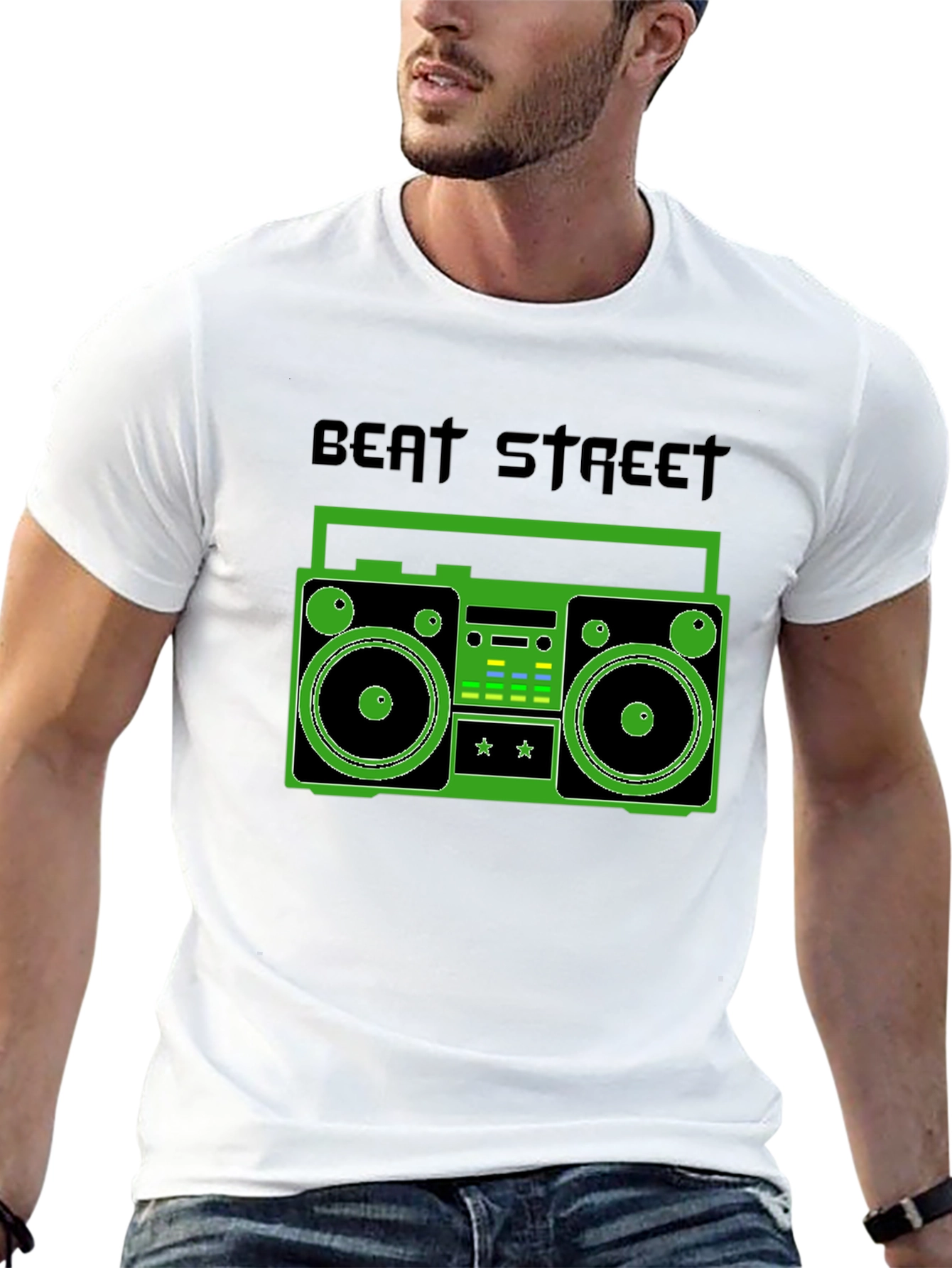 Beat Street Boombox Graphic Tee - Retro Style