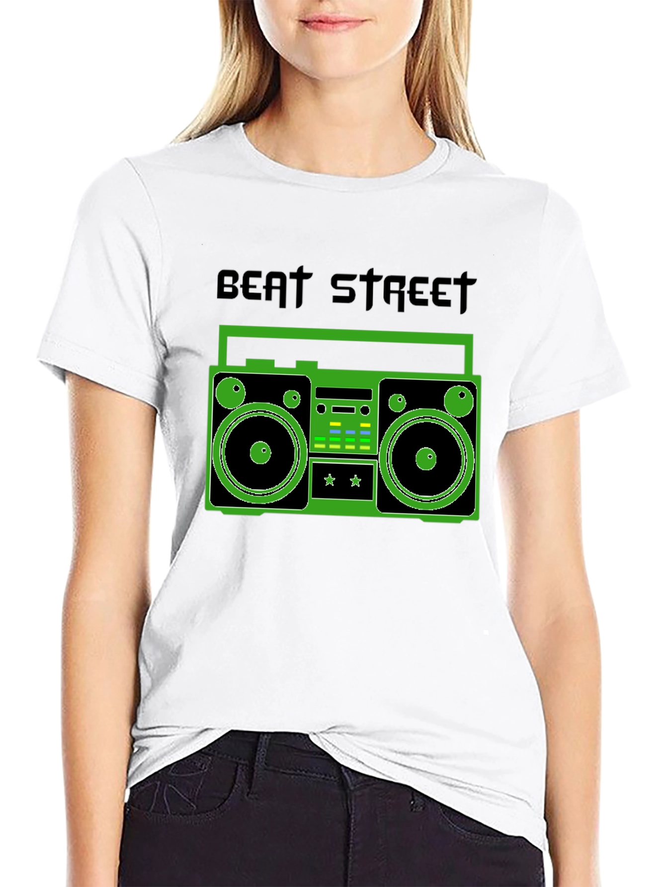 Beat Street Boombox Graphic Tee - Retro Style