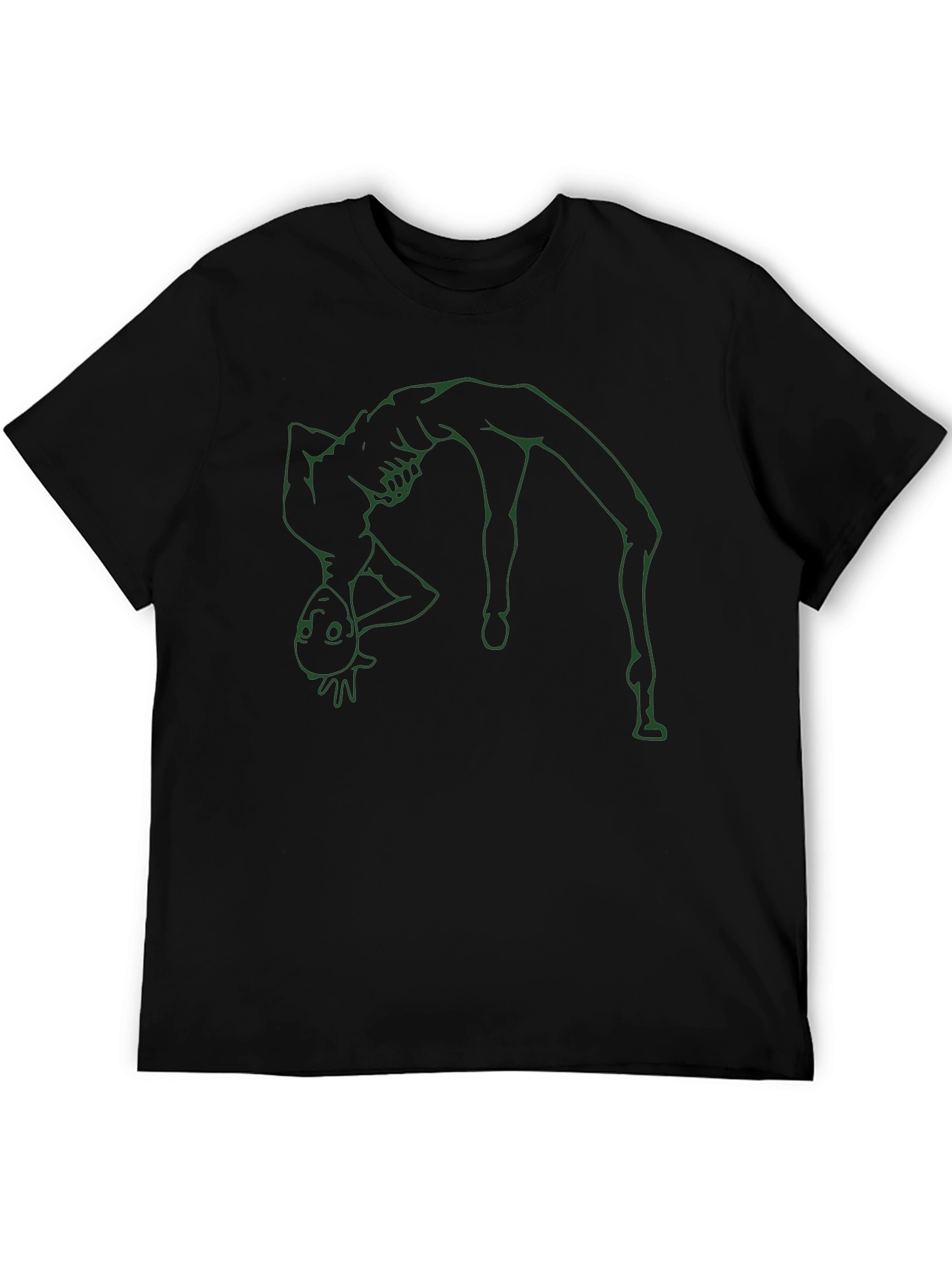 Alien Backbend T-Shirt - Black Graphic Tee