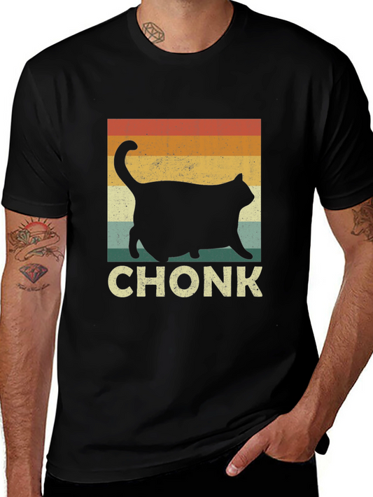 Chonk Cat Retro T-Shirt - Unisex Novelty Tee