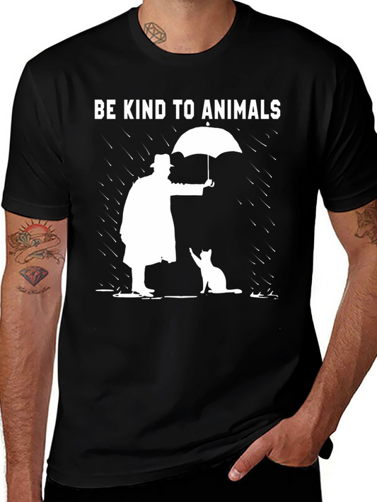 Be Kind to Animals Graphic Tee - Black T-Shirt