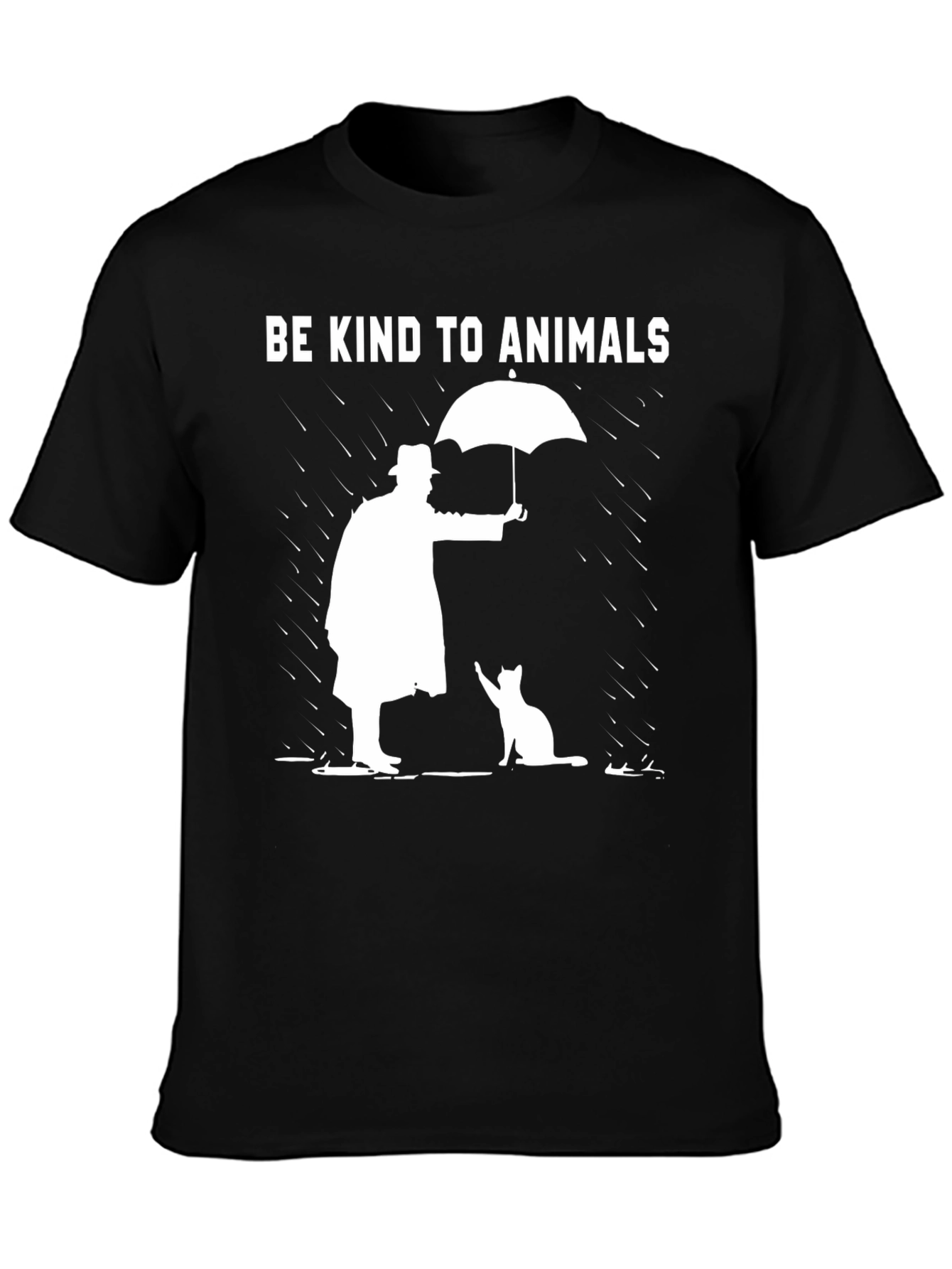 Be Kind to Animals Graphic Tee - Black T-Shirt