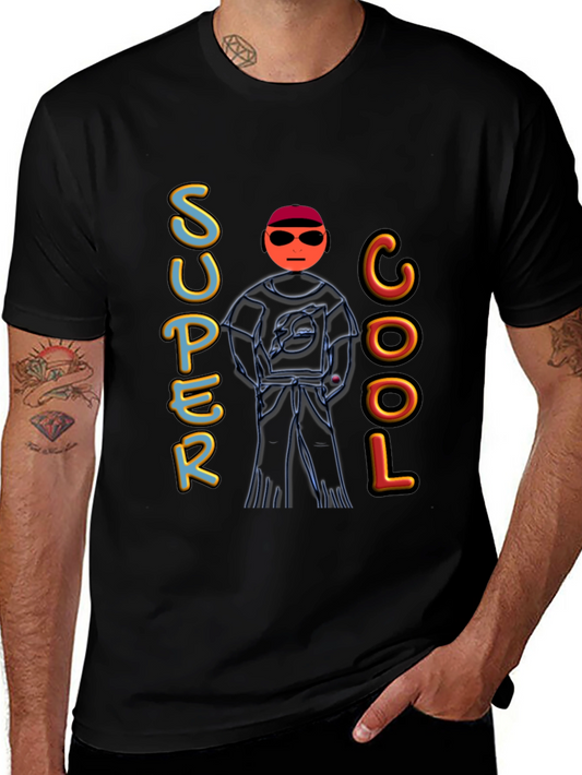 Super Cool Graphic Black T-Shirt