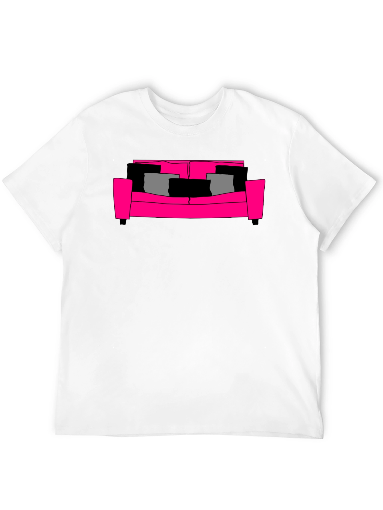 Pink Couch Graphic T-Shirt - Stylish & Comfortable