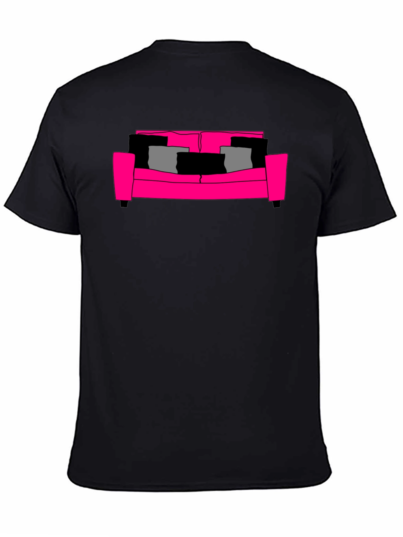 Pink Couch Graphic T-Shirt - Stylish & Comfortable