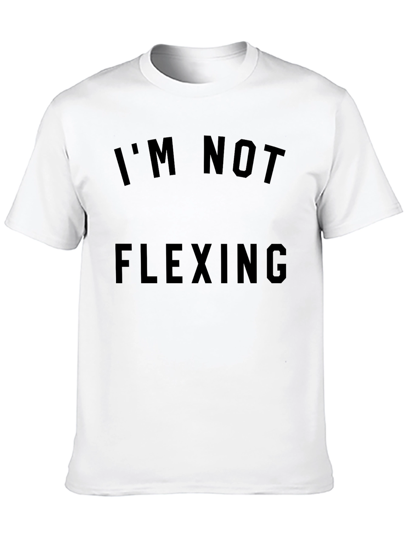 Mens Im Not Flexing Graphic Tee - Black