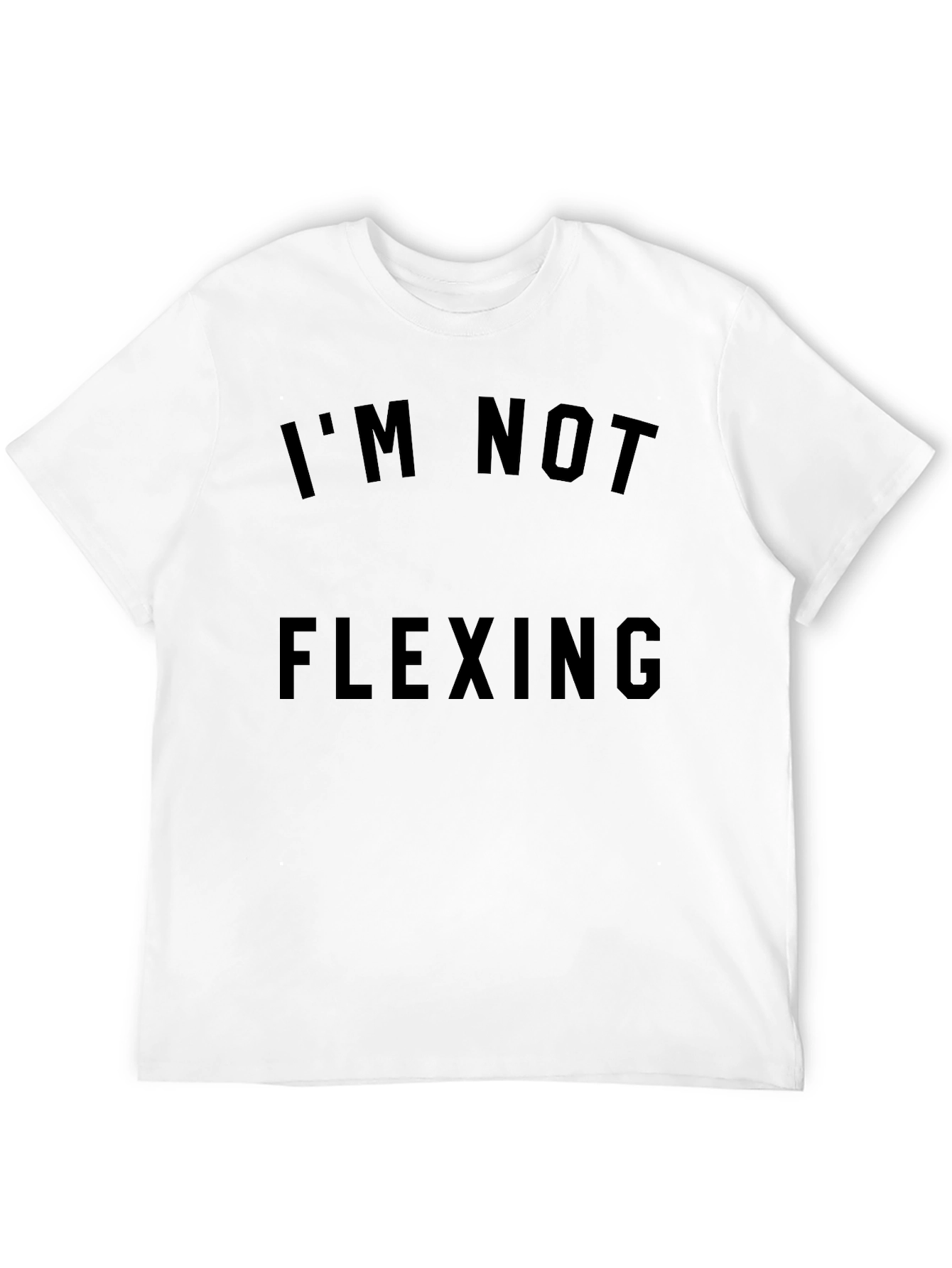 Mens Im Not Flexing Graphic Tee - Black