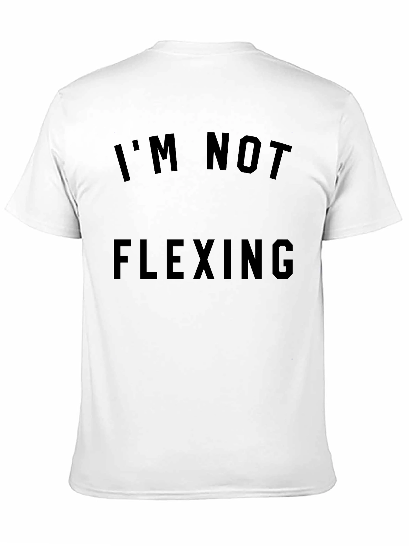 Mens Im Not Flexing Graphic Tee - Black