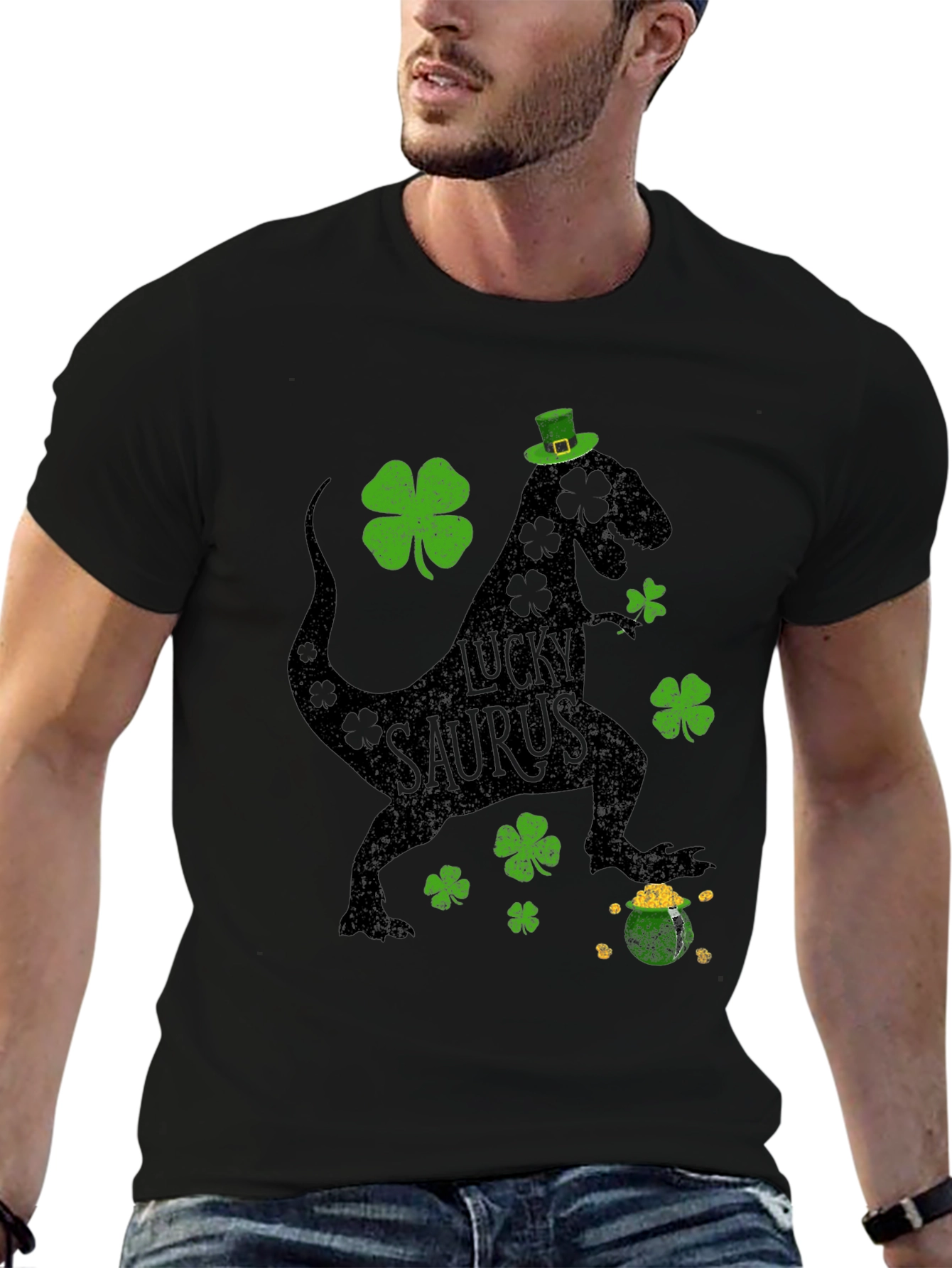 Lucky Saurus St. Patricks Day Graphic Tee