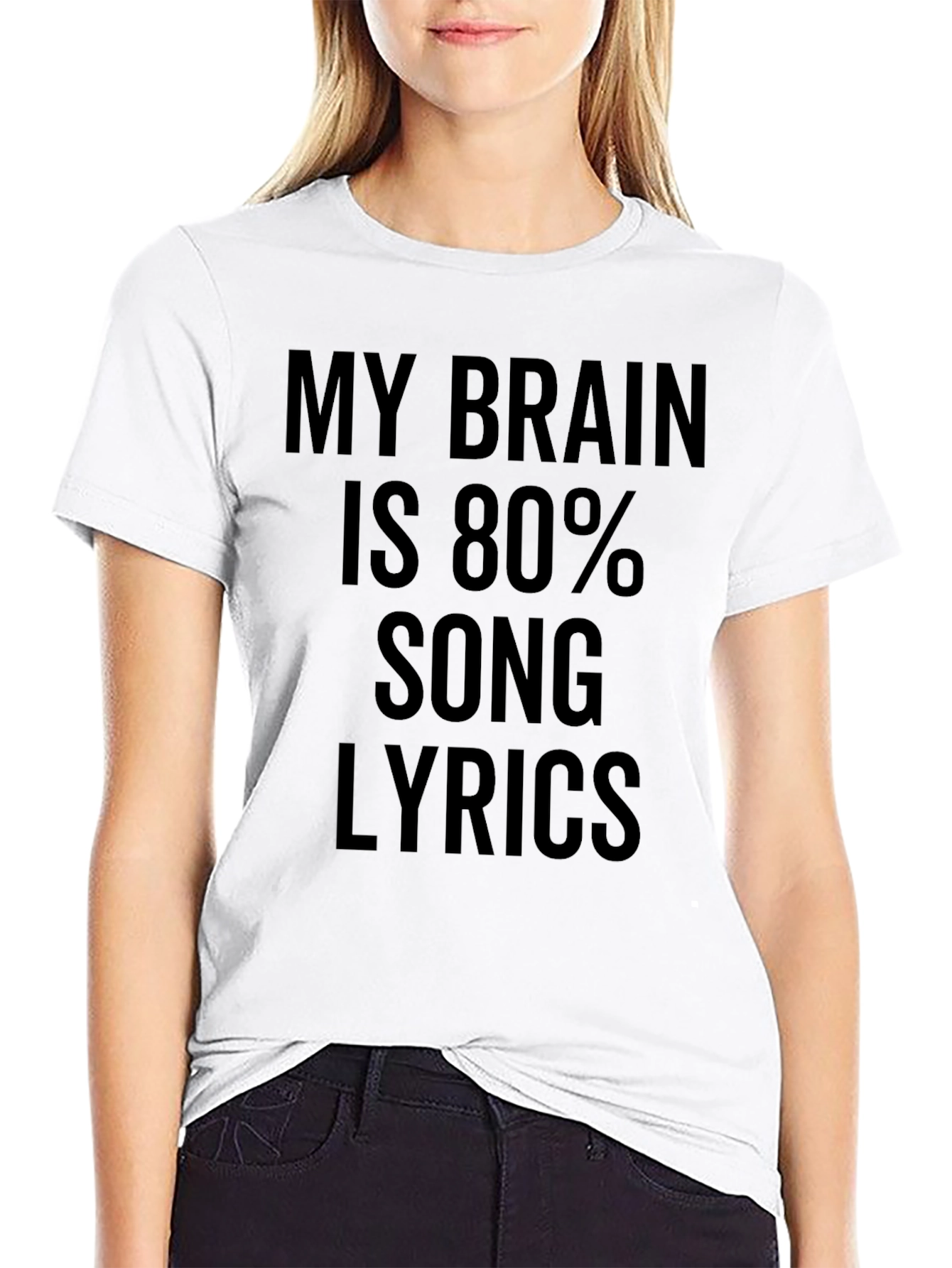 My Brain is 80% Song Lyrics Funny T-Shirt