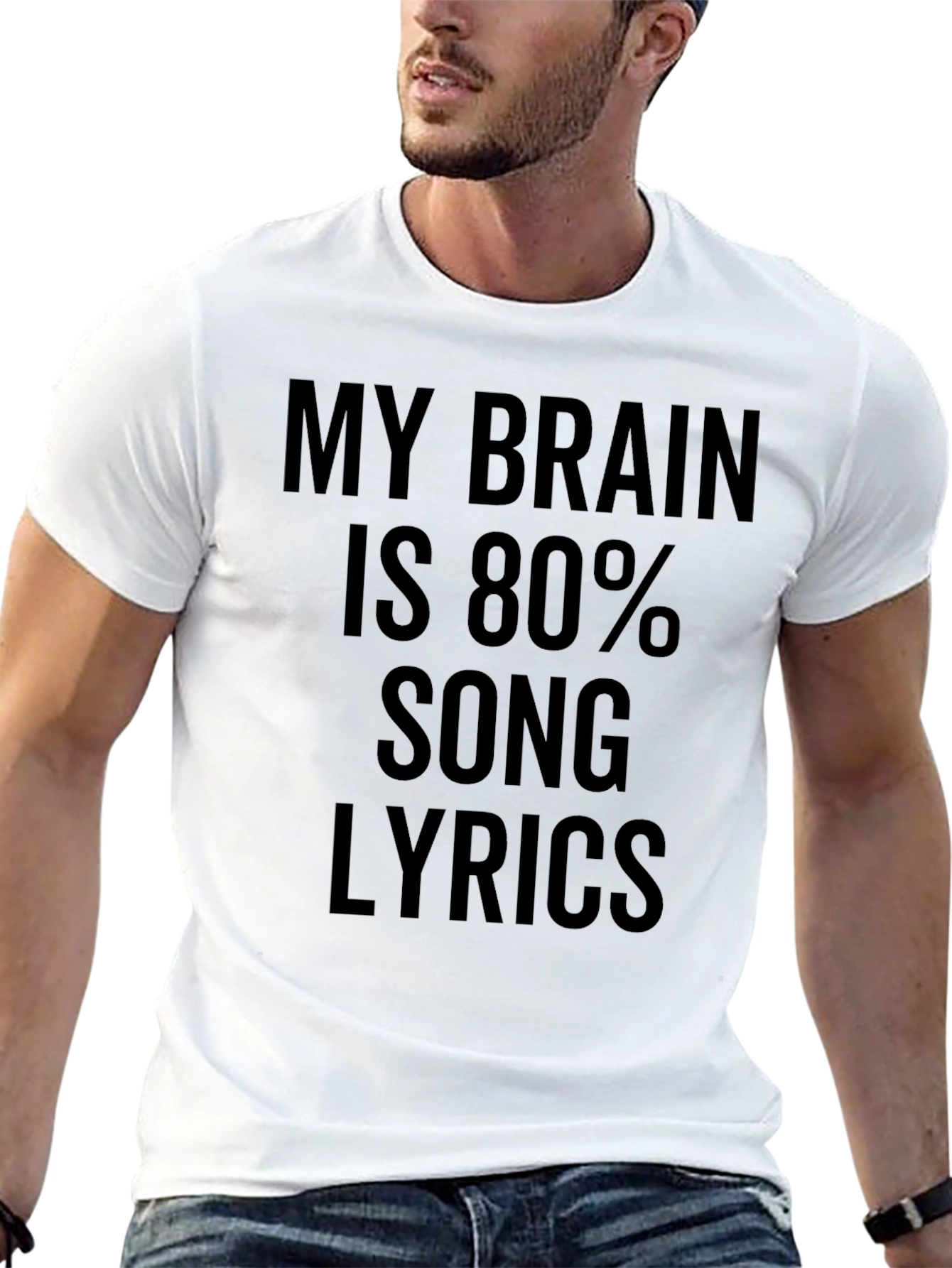 My Brain is 80% Song Lyrics Funny T-Shirt